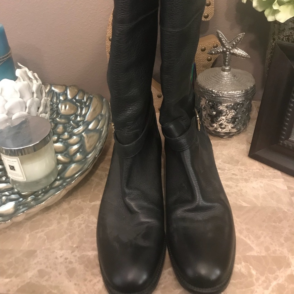Black MaxMara Leather Boots